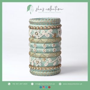 Green Apple Beaded Bangles