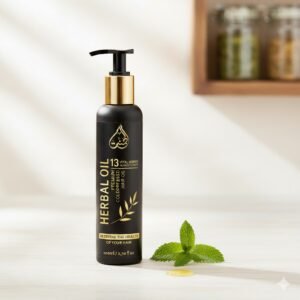 The Best herbal hair oil for sale in Pakistan 13 Pure Herbs Organic Herbal Hair Oil for Hair Growth & Hair Fall, Deliver at your doorstep in Pakistan!