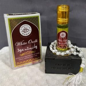 White Oudh Attar With Free Tasbih