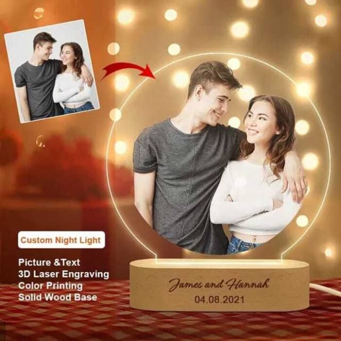 Personalized 3D illusion LED Photo Lamp - Image 4
