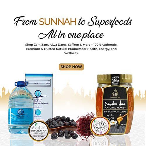 Pure Abe Zam Zam Water - Organic Honey and Saudi Dates in Pakistan